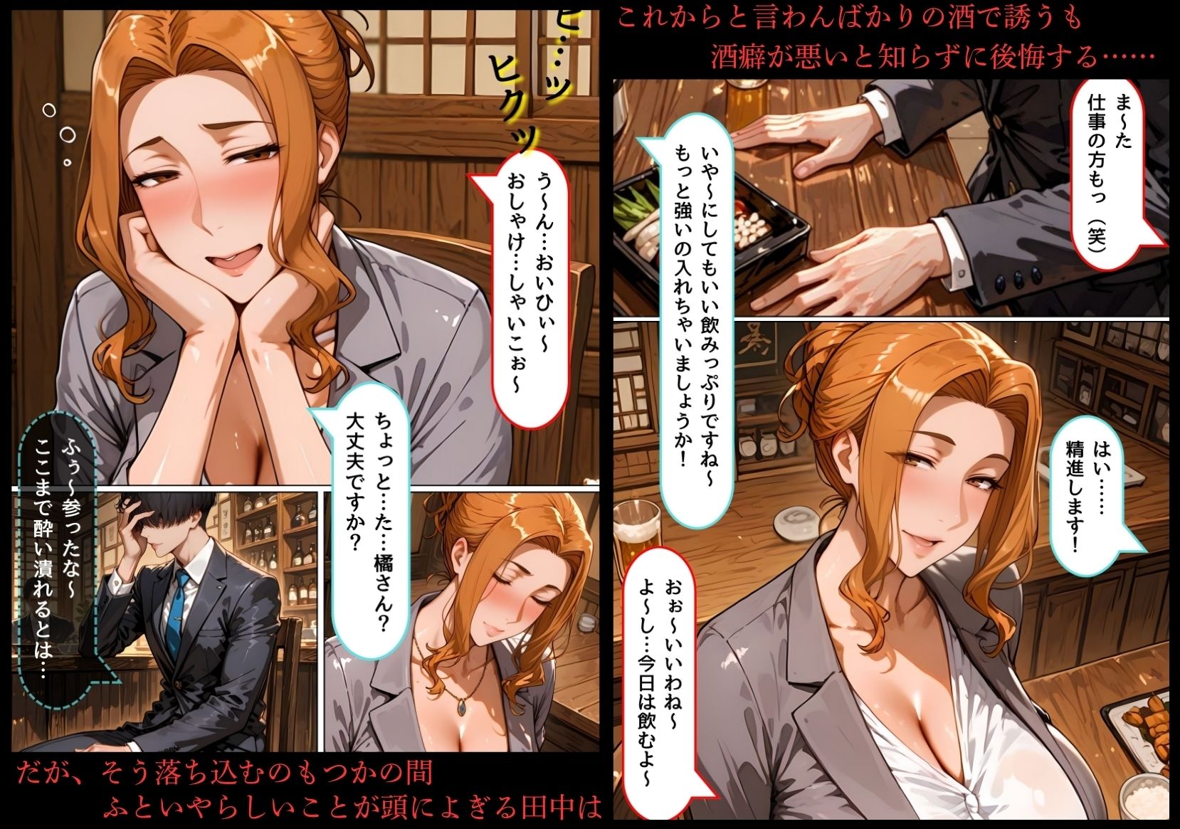 【フェチ】 酒に酔い潰れた上司をこっそり寝取るつもりだったのに… 【d_579169】