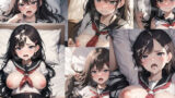 【フェチ】 犯●れる胸の大きなセーラー服の黒髪ロングヘアー女性 【d_312606】