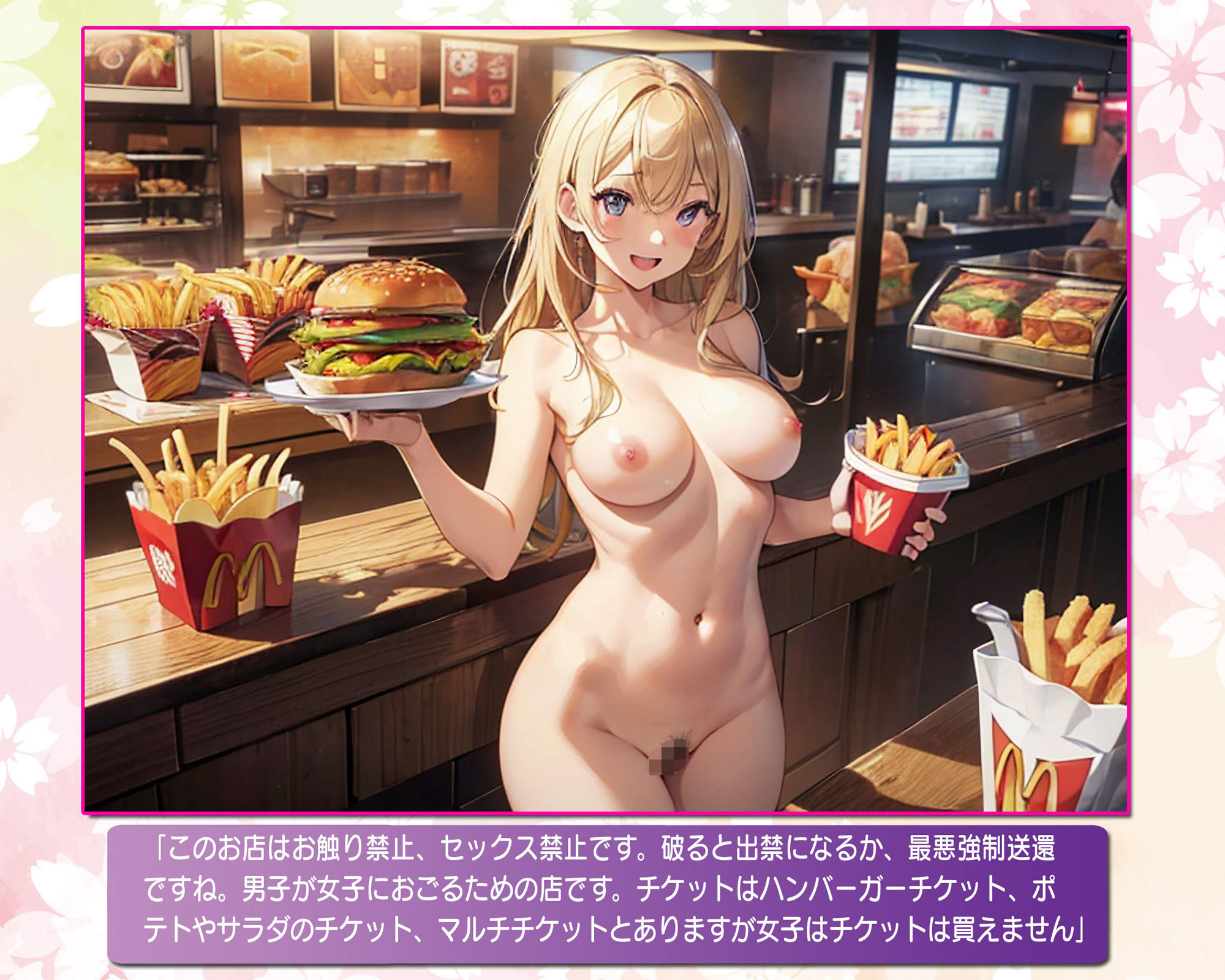 【フェチ】 ヌーディストバーガーで私たちを食べさせて！ 【d_325412】