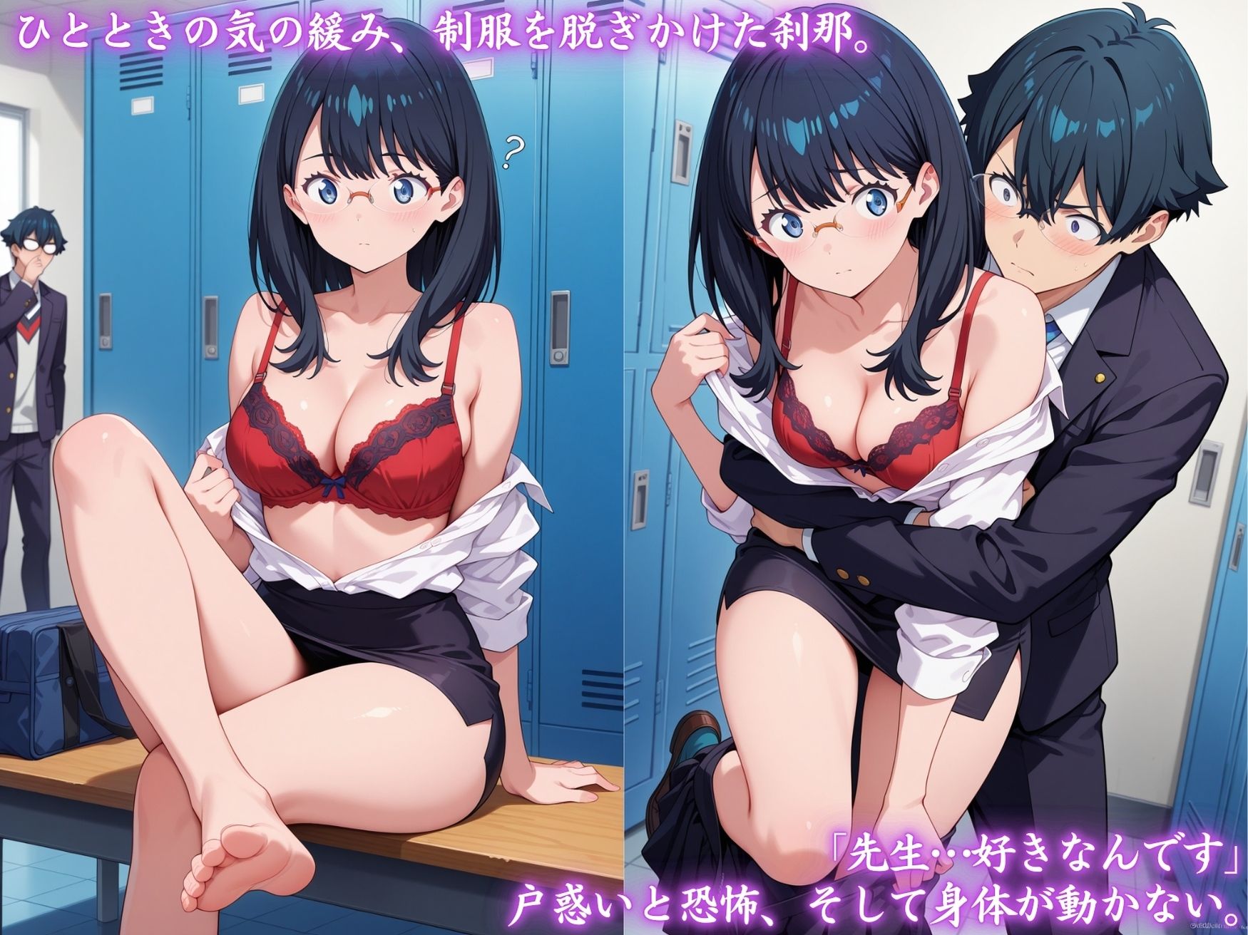 【フェチ】 教え子に襲われて。――更衣室、午後四時 【d_595635】