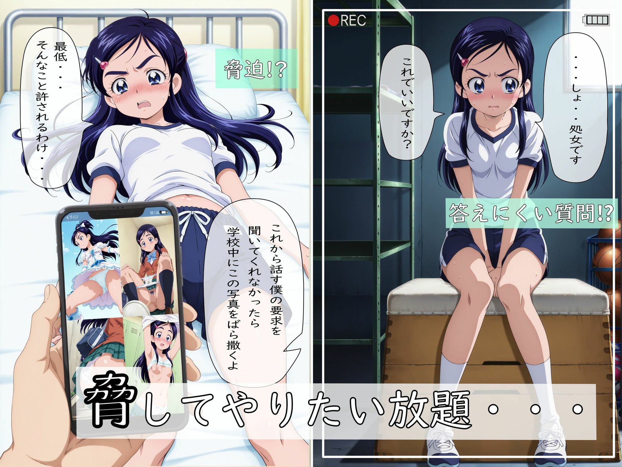 【フェチ】 【ストーリーCG集:総CG枚数215枚】透明人間になってほのかちゃんを盗撮して脅してみた！（後編） 【d_622168】