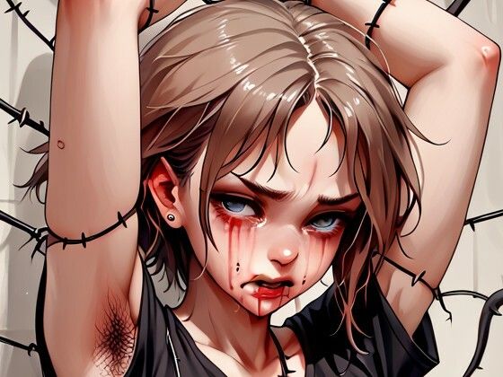 【フェチ】 近未来女性兵士鉄線拷問2 【d_661618】